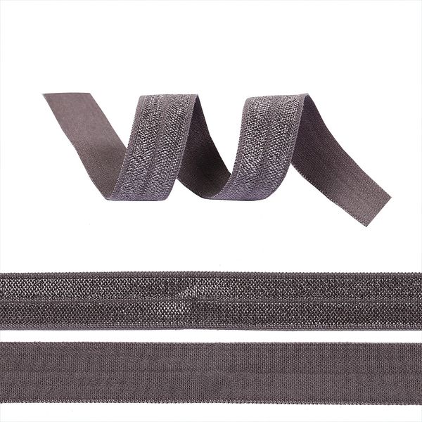 Резинка бельевая (окантовочная) блестящая 15.0 мм / 50 метров, S222 шиншилла