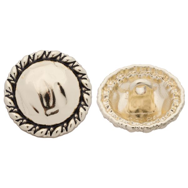 Пуговицы на ножке 28L=18 мм, металл, Gold (золотой), 10 шт, MP01