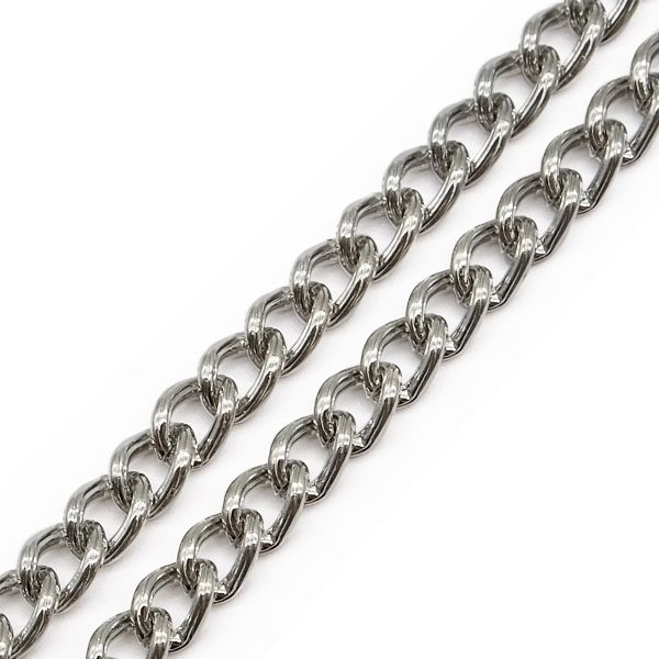 Цепь стальная, 8,7x6,4 мм, 10 м, никель