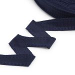 Тесьма брючная односторонняя 16 мм, 50 м, 2.9 г/м, т.синий