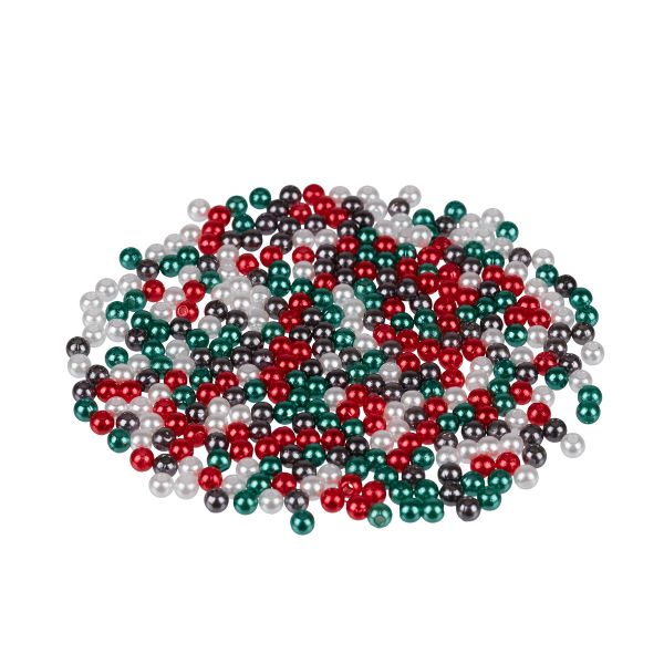 Бусины пластик ⌀4 мм, 100±2 г (10х10±0.2 г), №01 ассорти, Zlatka PB