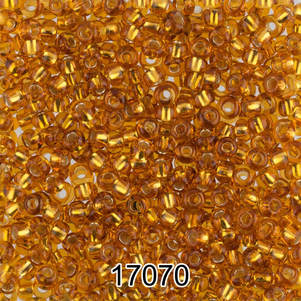 Бисер Preciosa круглый 10/0, 2.3 мм, 500 г, 17070 (Ф161) янтарный