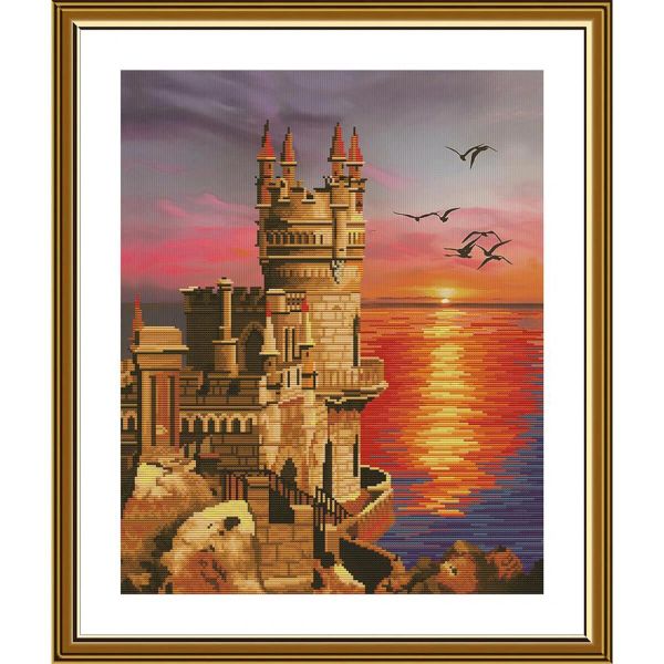 Набор для вышивания нитками Нова Слобода, Ласточкино гнездо 25х28 см