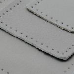 Набор заплаток пришивных из кожи, квадрат 4см, 6см и 8см, с перфорацией, 3 шт, 100% кожа (07 серый), 9402