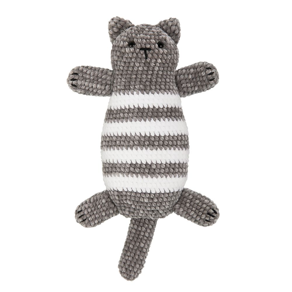 Набор для вязания игрушки Пушистый котик 30 см, Miadolla AMG-0110