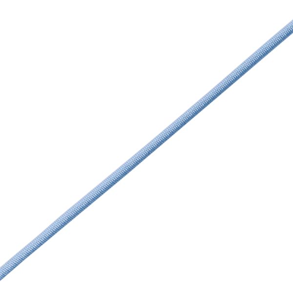 Резинка шляпная (шнур эластичный) ⌀2.0 мм / 30 метров, голубой
