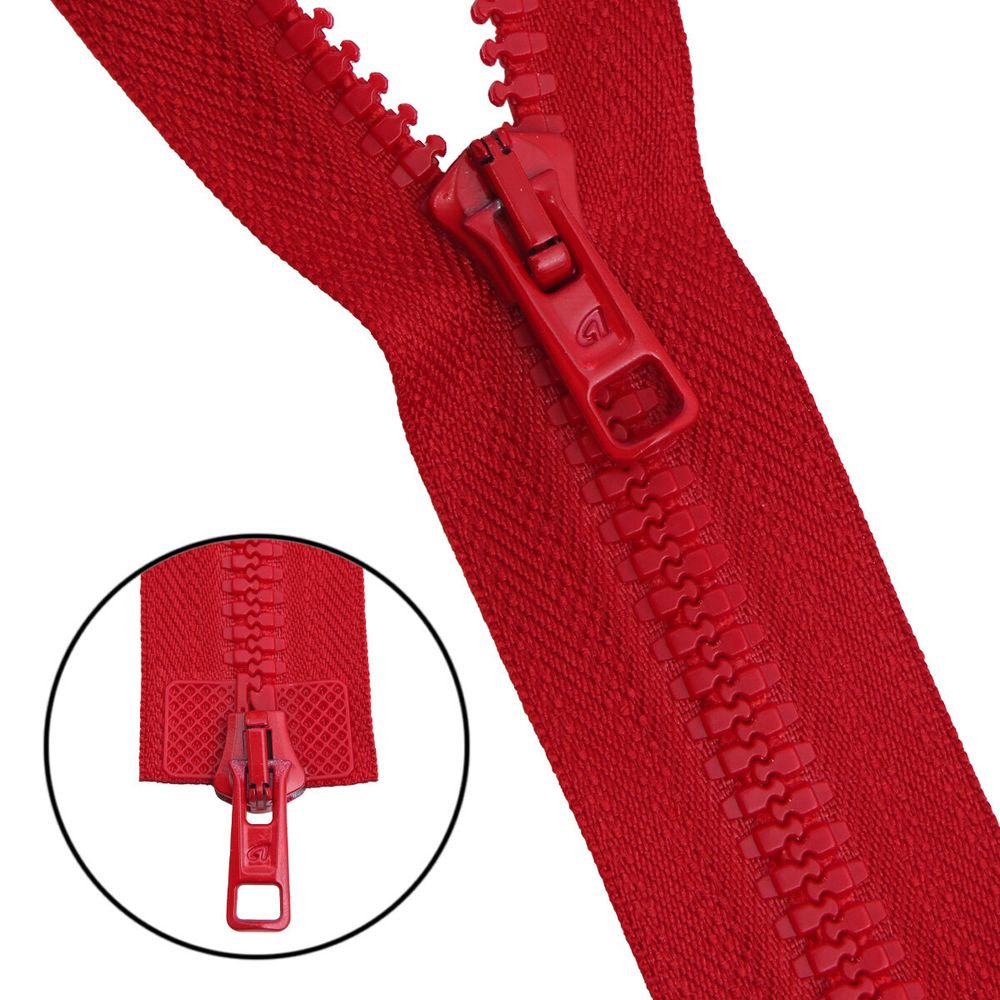 Молния трактор Arta Т6 (6 мм) 2 зам., разъем., 100 см, ОПТ. УП. 25 ШТ., 008 красный