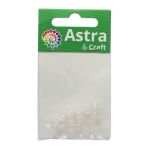 Бусины натуральный камень белый агат 6 мм, 15 шт в упак, Астра