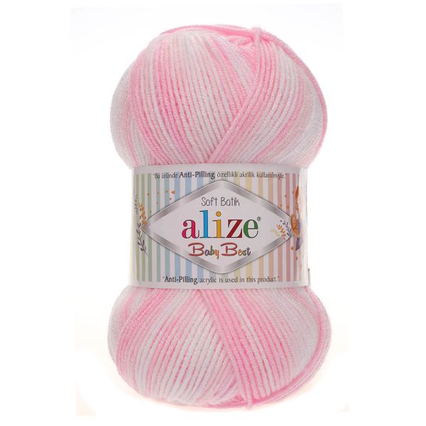 Пряжа Alize (Ализе) Baby Best Batik / уп.5 мот. по 100 г, 240м, 6660 секционный A