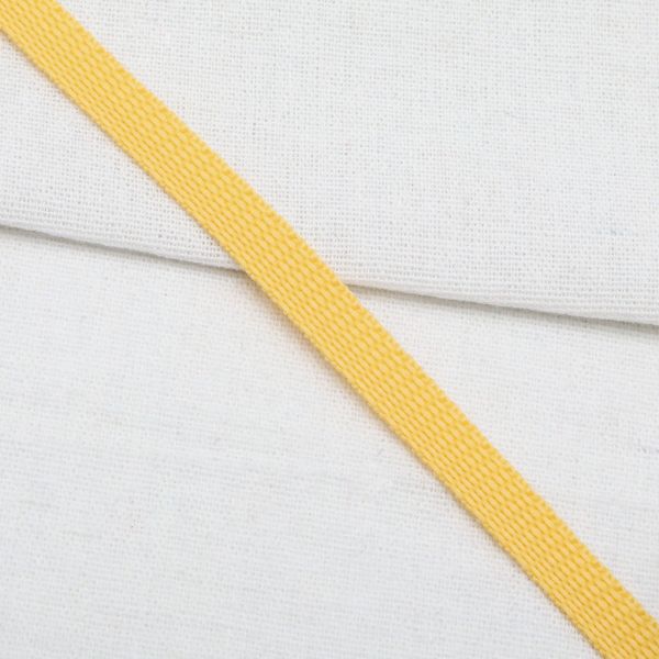 Стропа (ременная лента) 10 мм / 25 метров, толщ. 1.0 мм, [5.5 г/пог.м], 100% п/п, 2 желтый