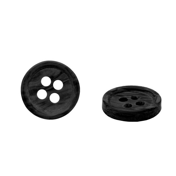 Пуговицы 4 прокола 18L (11мм), (Blk-02 черный), CN2732, 144 шт
