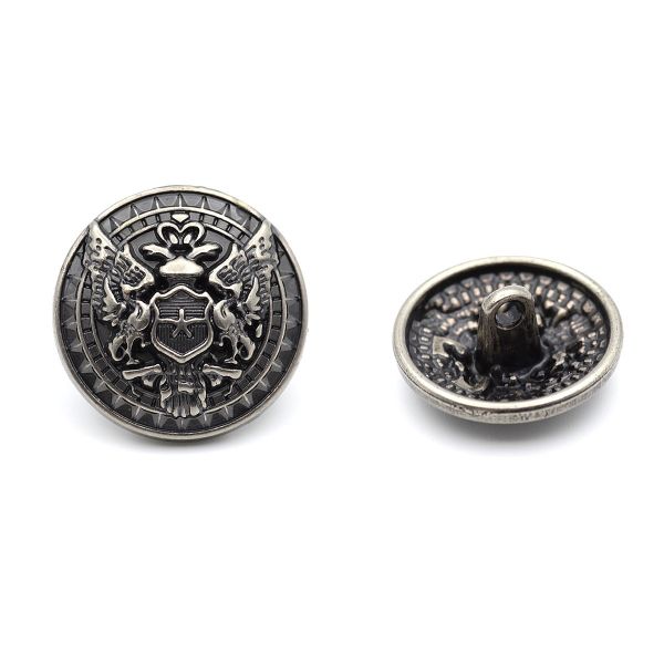 Пуговицы на ножке 28L (18мм), металл (Old Nickel серебро черненое), 36 шт, ME 643