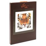 Набор для вышивания нитками Lanarte, Тигр 35х34
