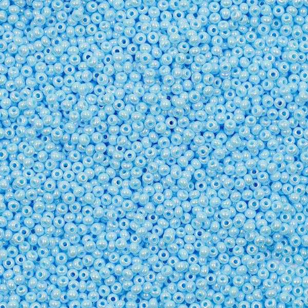 Бисер непрозрачный с покрытием, круг.отв., 500гр, Preciosa