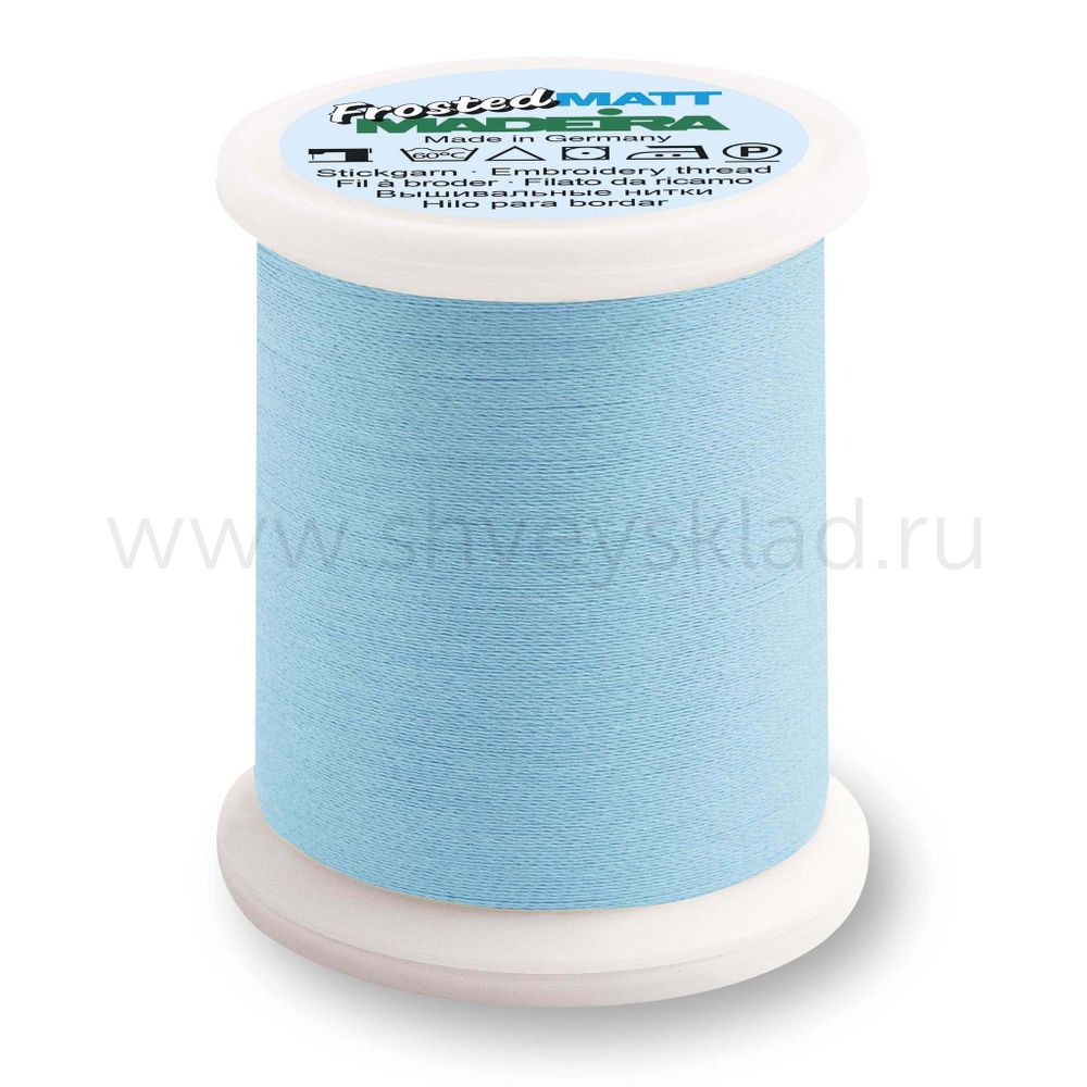 Нитки вышивальные супер матовые Madeira Frosted Matt №40, 500 м, цв. 7892, 9848, 1 катушка