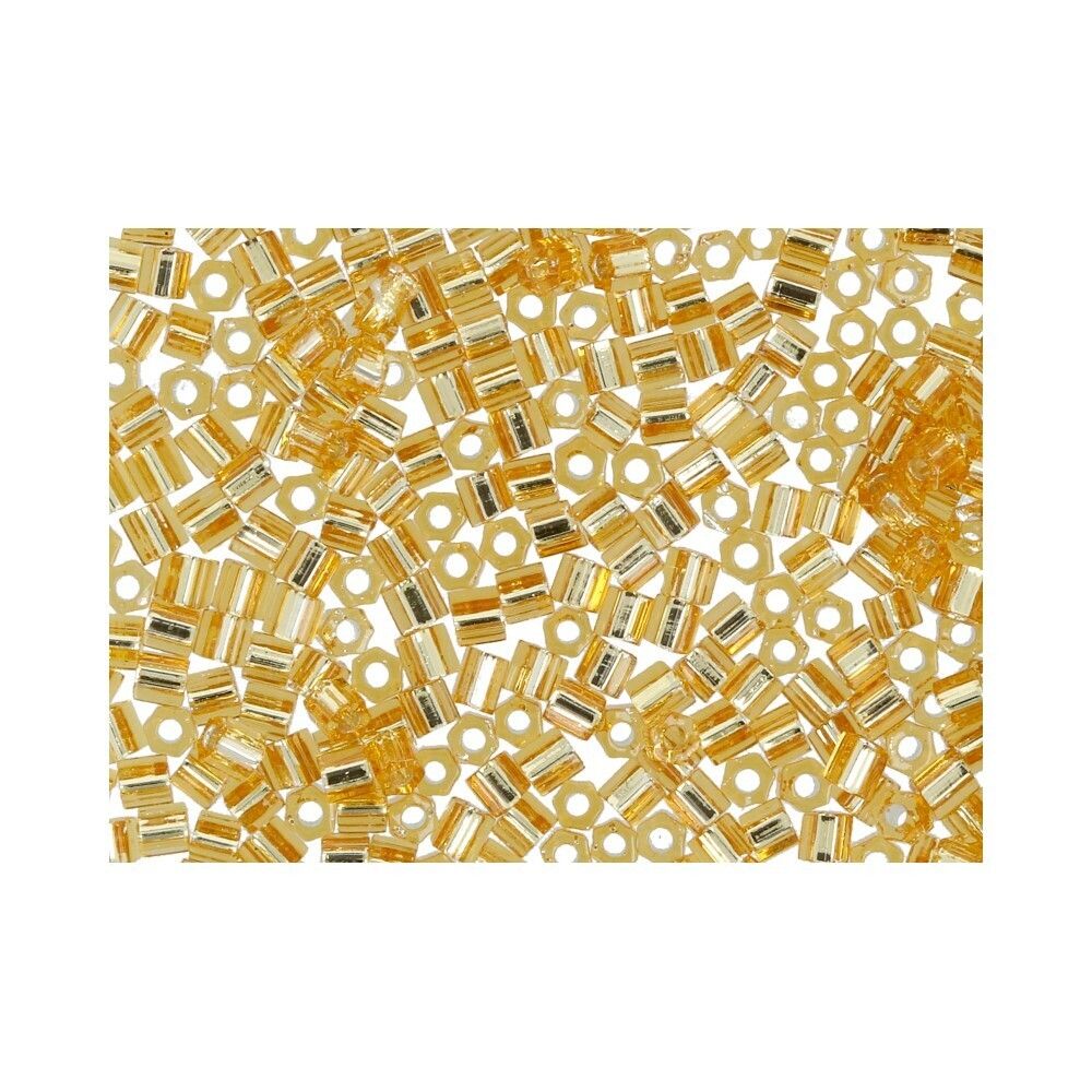 Бисер Toho 11/0 Hexagon 3 (2.2 мм), 25 г (5х5 г), 0022B золотистый