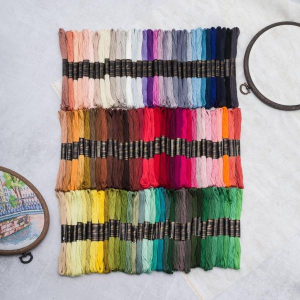 Набор хлопкового мулине №6, 100 цветов (100 шт по 8 метров), Bestex