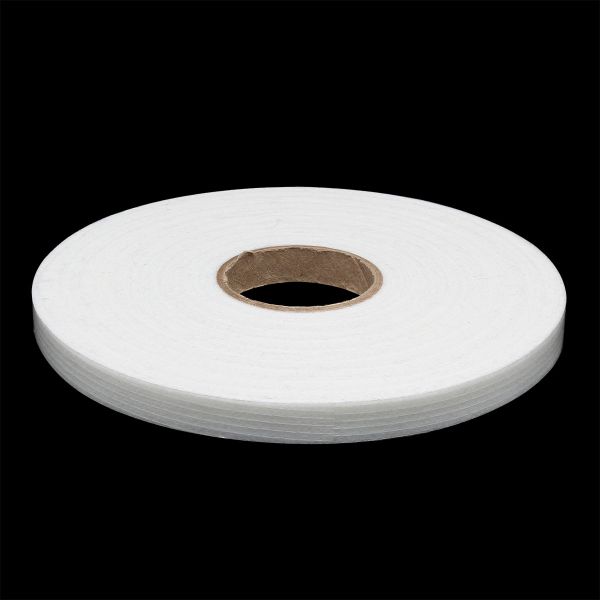 Лента клеевая нитепрошивная по долевой 10 мм / 100 метров, белый /559342/