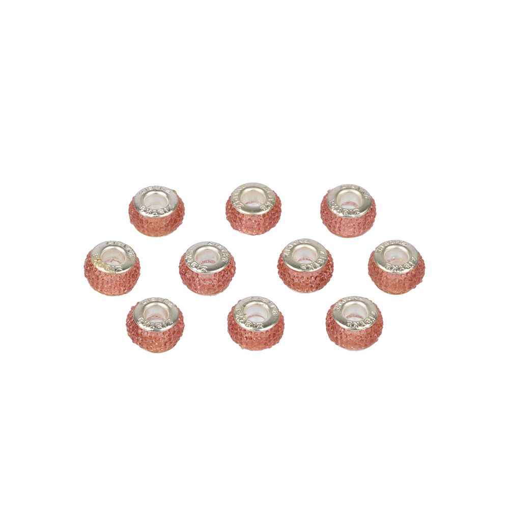 Бусины шармы 12 мм, 10 шт, смола, №03 розовый, Zlatka RFB-12