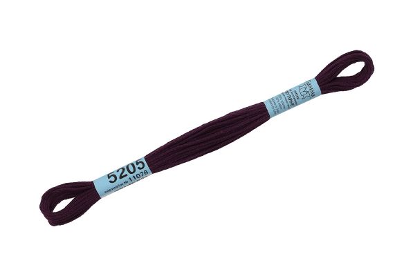 Мулине Gamma 100% хлопок, цв.5205 т.т.фиолетовый, 24 мотка по 8 метров