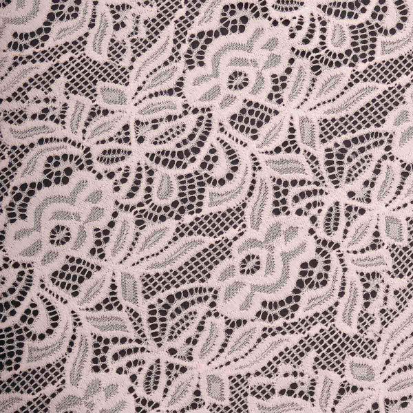 Кружево бельевое эластичное 300 мм / 3.4 метра, цвет молочный