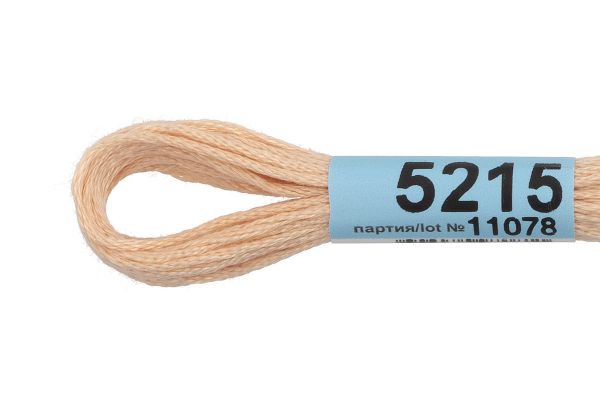 Мулине Gamma 100% хлопок, цв.5215 бежевый, 24 мотка по 8 метров