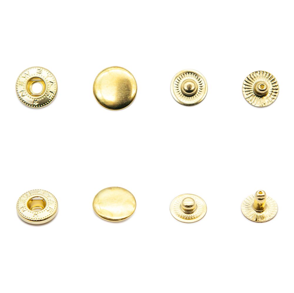 Кнопка Альфа (S-образная) ⌀12.5 мм, сталь, №54 золото, 144 шт, New Star