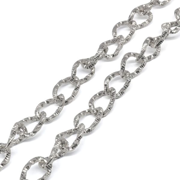 Цепь алюминиевая 11,6 мм, 7,8 мм, боб(10 м) (никель) K