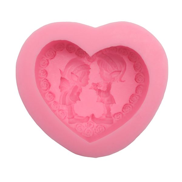 Молд силикон (для свечей, мыла, смолы, гипса) 9.5х8х4 см Парочка, 23599