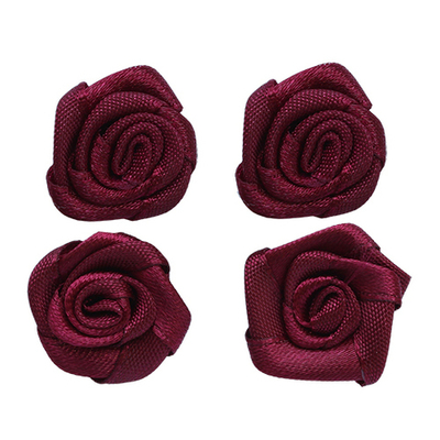 Цветочки пришивные 1.1 см, 4 шт, 275 бордо