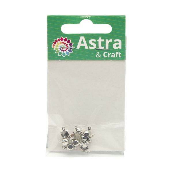 Цап для страз пришивной, 5 мм, 10 шт/упак, Astra&Craft (никель) 4AR2046