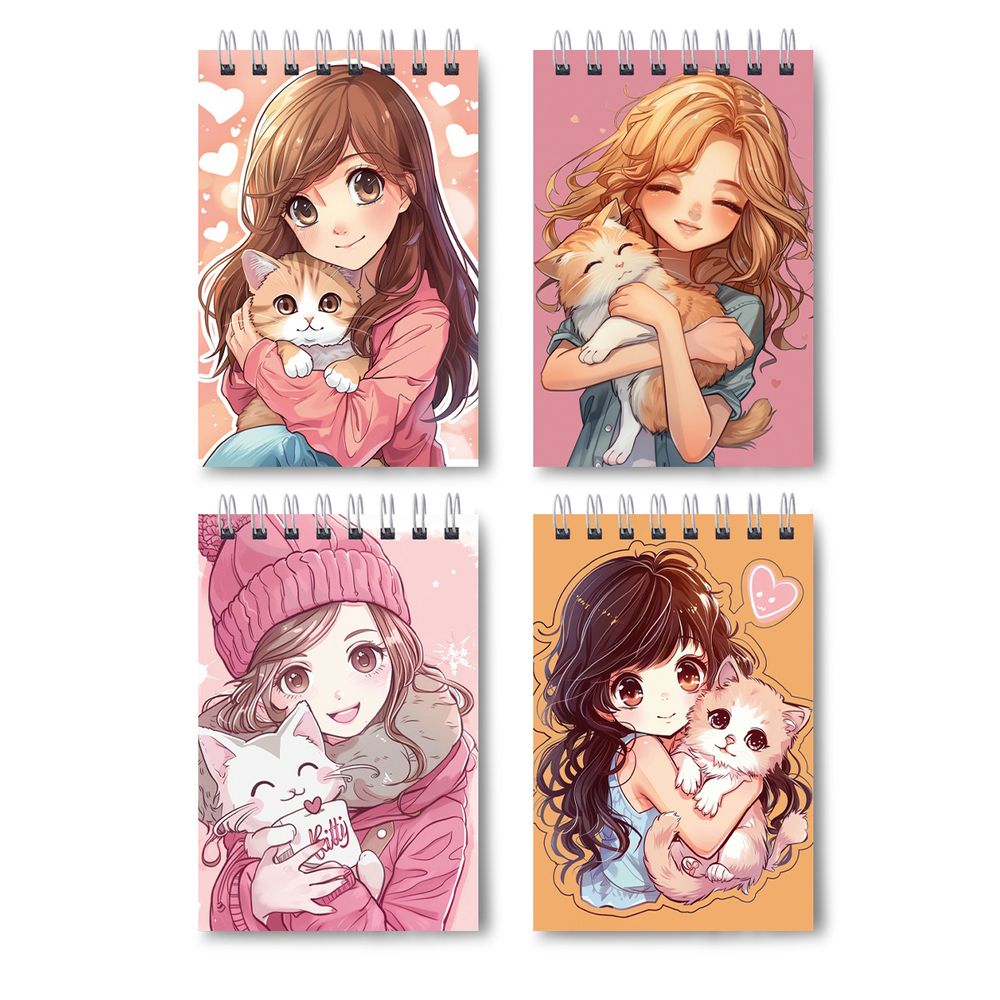 Блокнот на гребне A7 (70х100 мм) 40 л. 12 шт, клетка, Крепкая дружба 01194, Светоч Б114