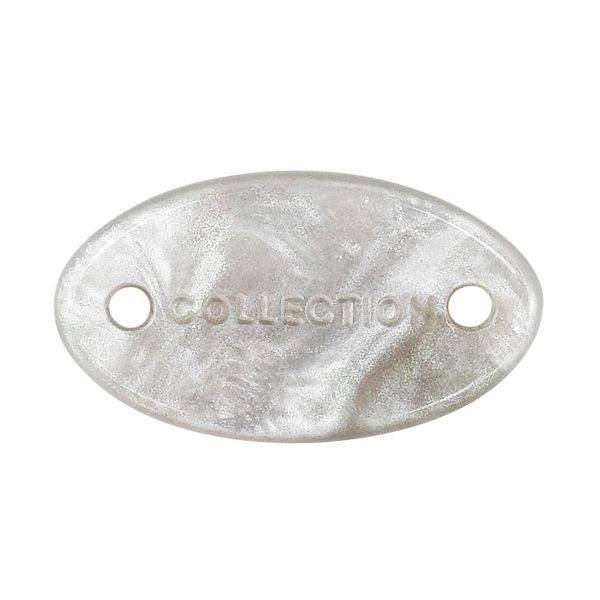 Украшение пришивное 15х9 мм, пластик, светло-серый, СВ_Т-24, 36 шт