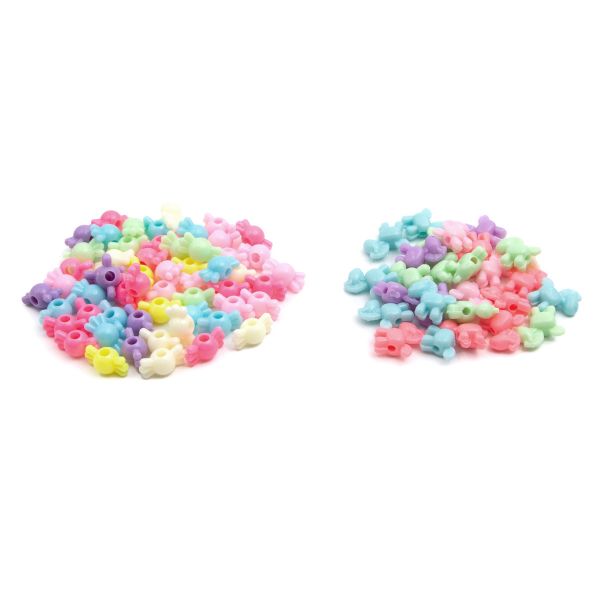 Бусины пластик набор лошадки и конфетки, пластик, 2х20гр Astra&Craft, CN2038-6578