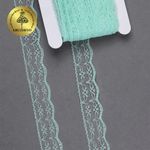 Кружево отделочное в стиле "трикотаж" 20 мм, диз. 280, цв.08 мята, уп. 27,4 м