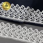 Кружево гипюр (плетёное) 80 мм, диз. 141, цв.16 молочный, уп. 9 м, Kruzhevo