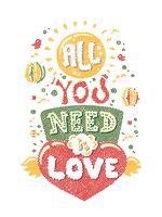 Алмазная (кристальная) мозаика Фрея, постер Всё, что тебе нужно-любовь, 30х40 см