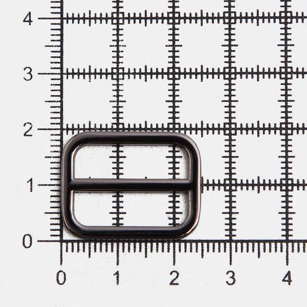 Рамка регулировочная металл литая 20 мм /25х19 мм, ⌀2.5 мм/, чер.никель, 4 шт