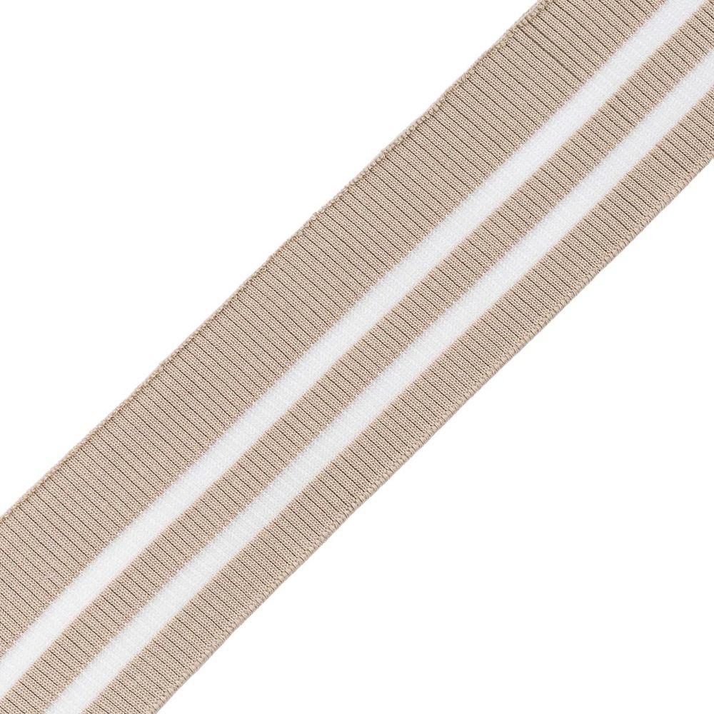 Подвяз (довяз) трикотажный с прозрачными вставками 6 см / 1 метр, бежевый, 3AR2880