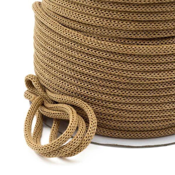 Шнур бумажный для крафт-пакетов ⌀5.0 мм, 100 м, PR011 горчичный