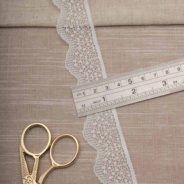 Кружево эластичное (стрейч) 30 мм / 22.86 метра, белый, 3AR2742