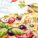 Набор для вышивания нитками Чудесная игла, Пицца 23х27 см