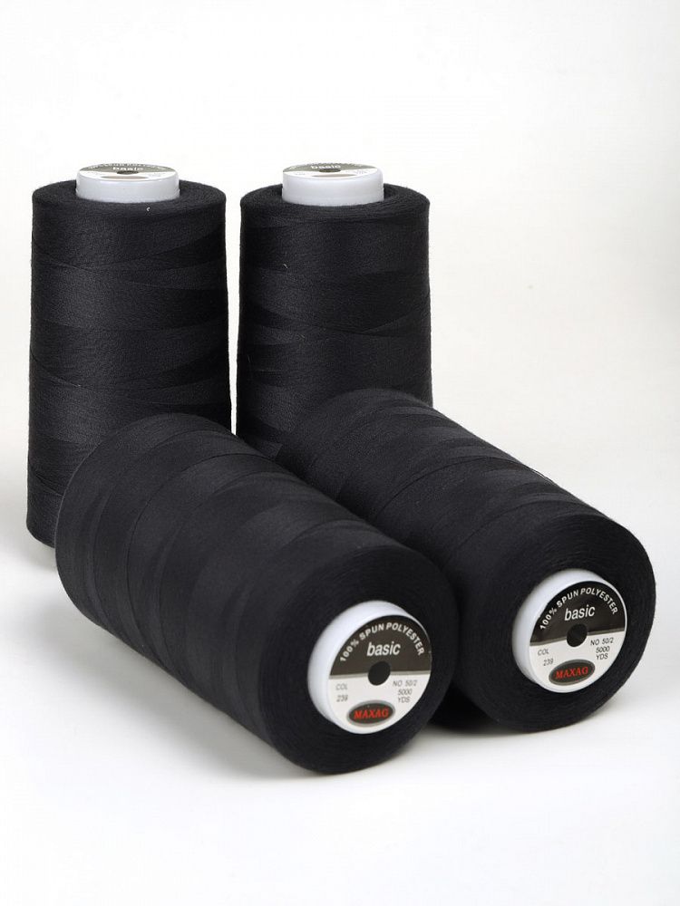 Нитки швейные Max 50/2, 4570 м (5000 ярд), 239 серый / 4 бобины Нитки швейные Max 50/2, 4570 м (5000 ярд), 239 серый / 4 бобины