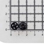 Кнопка пришивная металл ⌀10.0 мм, цв.черный, 36 шт