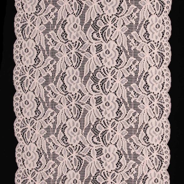 Кружево бельевое эластичное 300 мм / 13.72 м, цв. C571 молочный