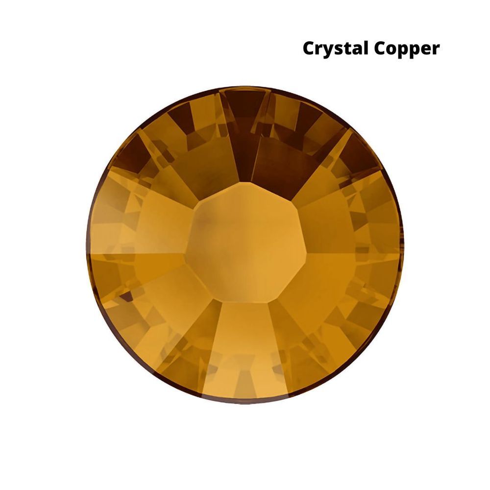 Стразы Swarovski клеевые плоские 2028HF, ss 6 (2 мм), Crystal Copper M, 144 шт