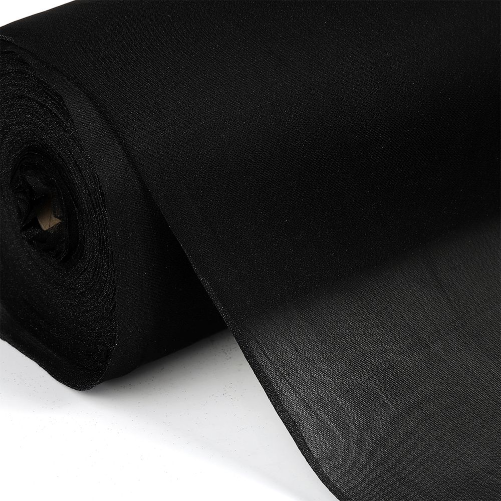 Дублерин эластичный 42 г/м², черный, шир.150см, 100м