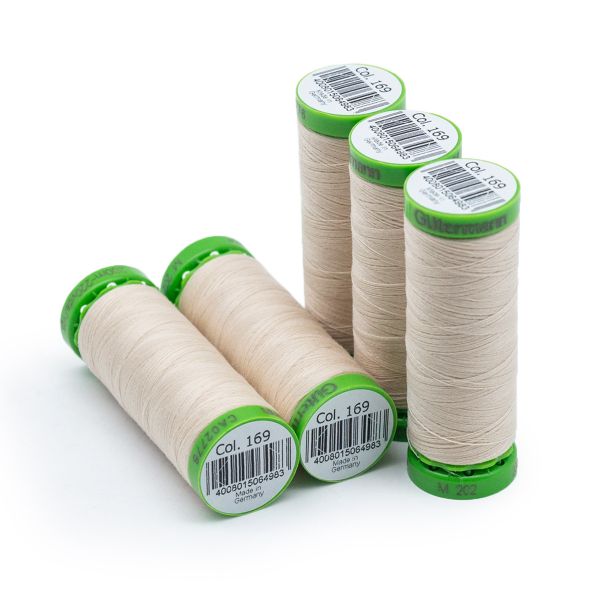 Нитки для тонких тканей Gutermann Extra Fine 150, 200м, 169 пломбир, 5 катушек