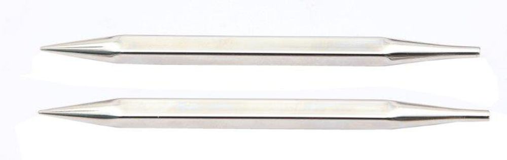 Спицы съемные Knit Pro Nova cubics 4,5 мм, для длины тросика 20 см, никелированная латунь, серебристый, 2 шт, 12342