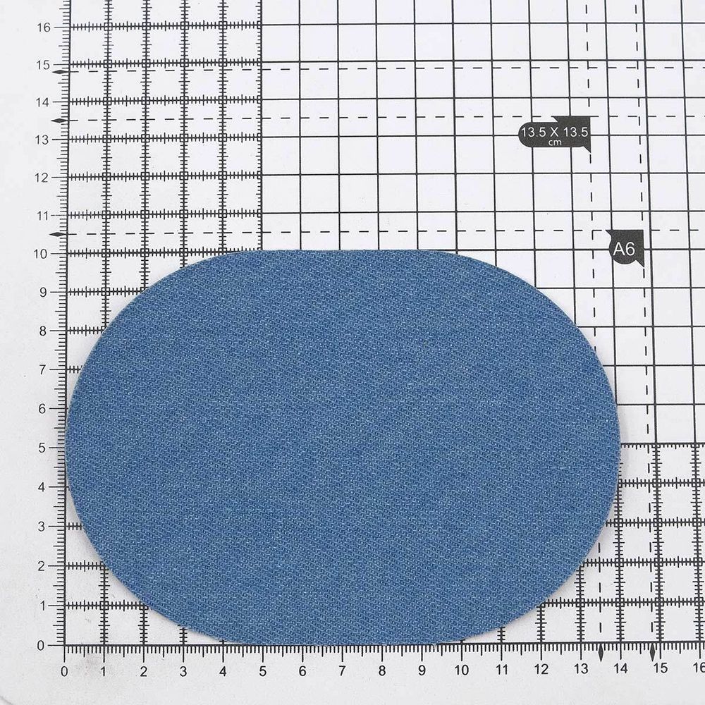 Термозаплатка, джинс, 100x140мм (голубой (blue1)), AZ07, 2 шт